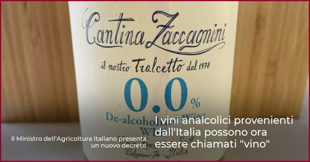 I vini analcolici provenienti dall’Italia possono ora essere chiamati “vino”